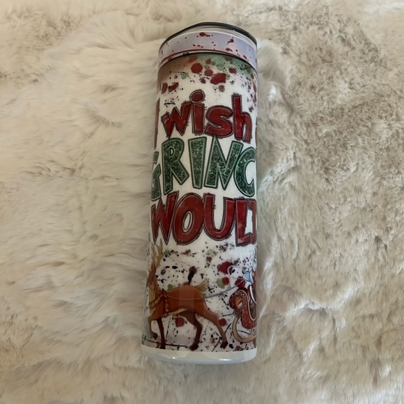 Handmade 20oz Grinch Tumbler - Picture 2 of 4